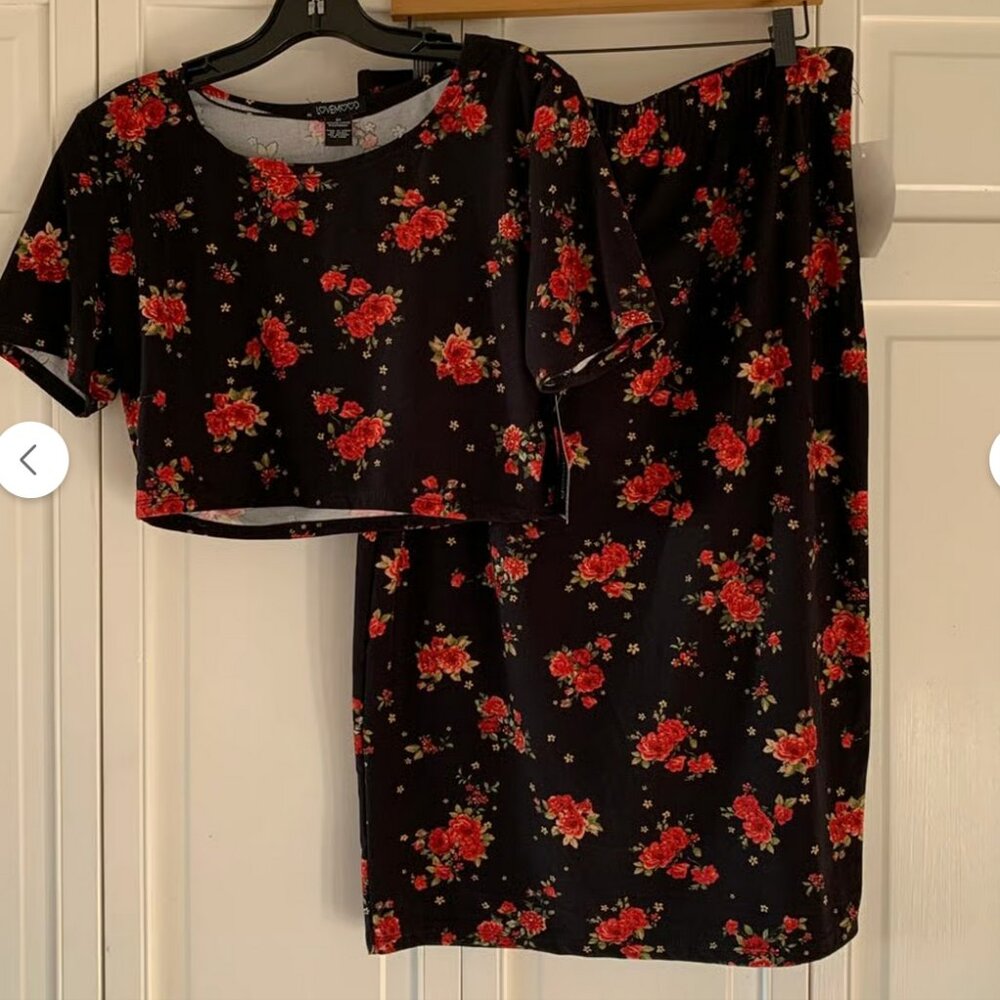 LOVE MOOD FLORAL 2 piece outfit  - 3XL